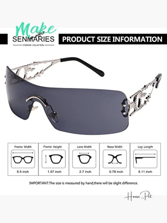 Metal Rimless Y2K Sunglasses Flame Design UV400 Protection Unisex main image 5